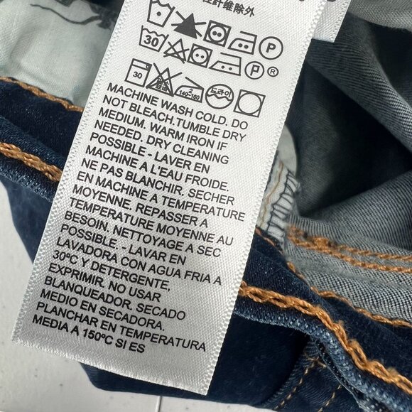 Levi's Men 505 Regular Fit Jeans 38 Dark Wash Stretch Denim Zip Fly - Picture 5 of 12